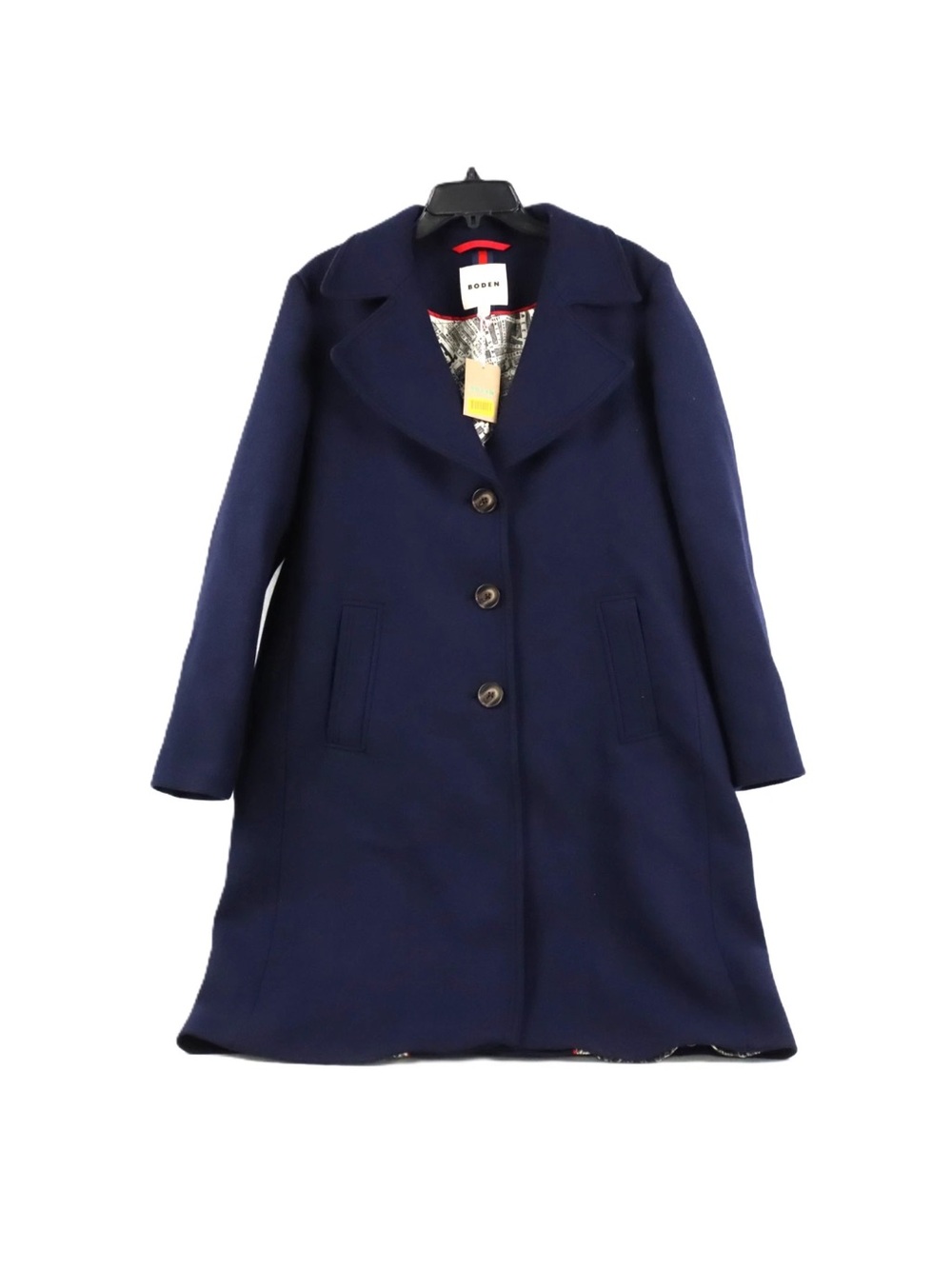 Boden Navy Single-Breasted Wool-Blend Newport Coat